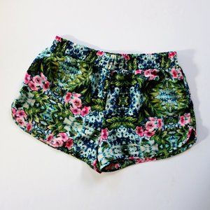 Forever21 Contemporary Floral Print Pull-on Shorts Size S